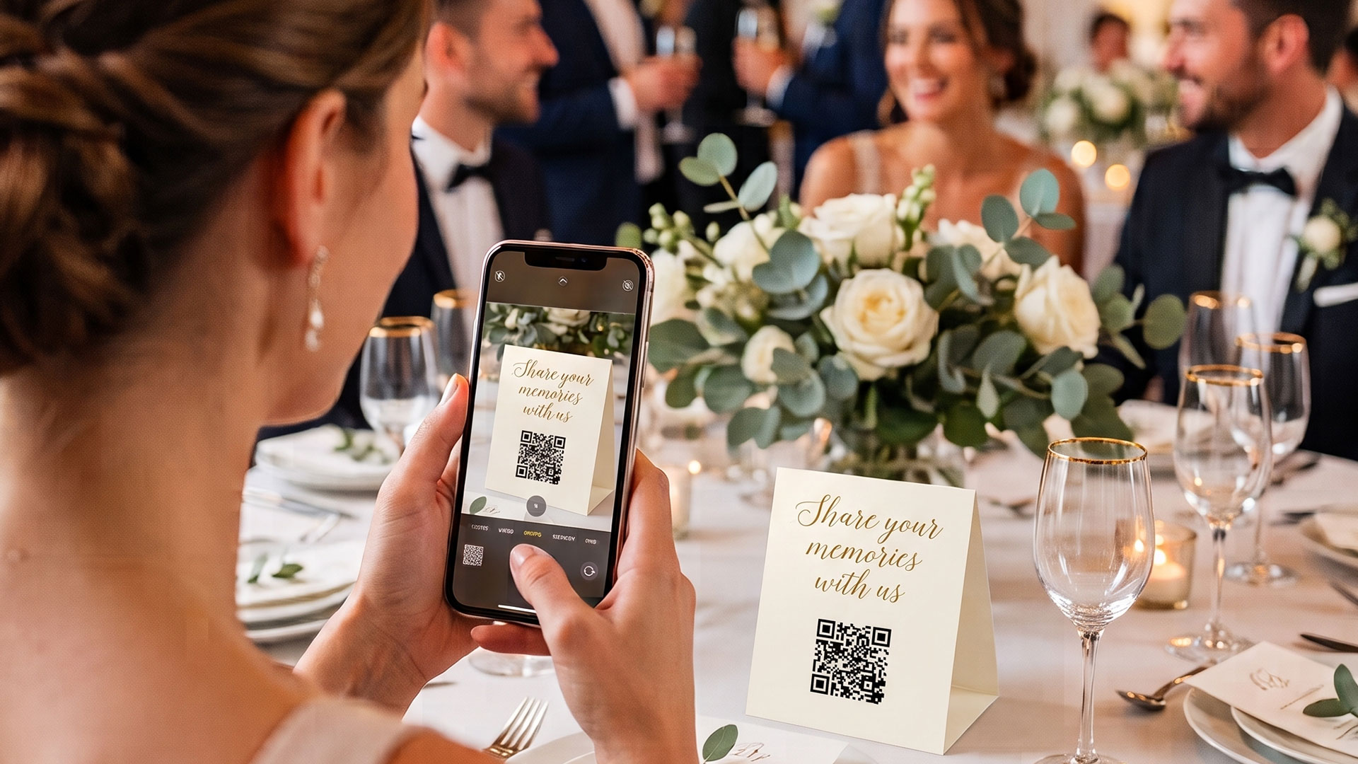 QR code on a table card